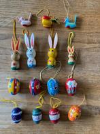 15 Vintage paashangers houten pasen hout hanger Erzgebirge, Ophalen of Verzenden, Zo goed als nieuw