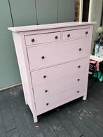 Roze Hemnes ladekast met 6 lades, 5 laden of meer, 100 tot 150 cm, Ophalen of Verzenden, Zo goed als nieuw
