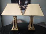 Zware design tafellampen, Huis en Inrichting, Lampen | Tafellampen, Gebruikt, 50 tot 75 cm, Ophalen of Verzenden, Metaal