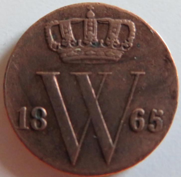 Halve cent 1865, Postzegels en Munten, Munten | Nederland, Losse munt, Overige waardes, Koning Willem III, Verzenden
