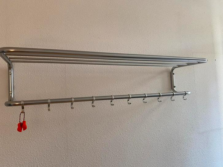 Orginele Gispen kapstok van mat RVS, Huis en Inrichting, Woonaccessoires | Kapstokken, Gebruikt, Wandkapstok, Minder dan 100 cm