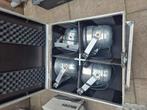 3 x Flightcase met 9 x Par56 LED, Ophalen, Gebruikt, Licht, Geluidgestuurd