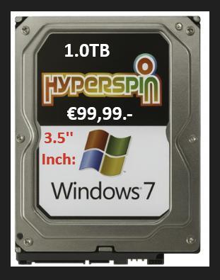 1.0TB Hyperspin HDD 3,5'' Inch, SATA, Inclusief Windows 7!, Computers en Software, Harde schijven, Refurbished, Desktop, Intern
