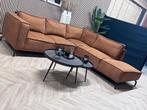 ZGAN Industriële Cognac Hoekbank - 260 x 250