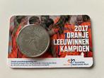 Oranje Leeuwinnen Penning 2017 coincard, Verzenden, Koningin Beatrix, Euro's