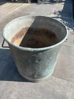 Koperen bloembak, teil, Tuin en Terras, Minder dan 30 cm, Minder dan 60 cm, Rond, Ophalen of Verzenden