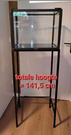 Industrieel stoer 2 delig display /Stolp staal glas modern, Huis en Inrichting, Ophalen, Met klep(pen), 100 tot 150 cm, 50 tot 100 cm