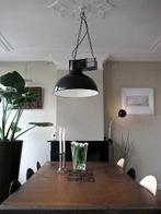 6x Philips industriële emaille hanglamp – zwart, Huis en Inrichting, Lampen | Hanglampen, Ophalen, Gebruikt, Indistrueel, Metaal