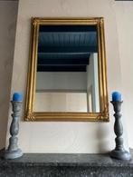 Spiegel + Kandelaar / Kaarsenstandaard, Ophalen, Gebruikt, 25 tot 50 cm, Grijs