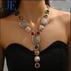 SALE: Y-ketting in goudkleur met grote stenen, Overige materialen, Verstelbaar, 75017 Paris, France,6 rue d Armaille,PARIS, GLOBAL ONE SOLUTION LTD