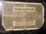Oude Duitse 10 Mark Bankbiljet 1920, Ophalen of Verzenden, Duitsland, 10 euro, Los biljet