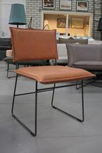 3 x luxe eetkamerstoel NORMAN Jess Design leer Sadie Camel, Huis en Inrichting, Stoelen, Ophalen, Zo goed als nieuw, Leer, Drie