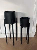 Set van 2 plantenstandaards, Tuin en Terras, Bloembakken en Plantenbakken, Minder dan 60 cm, Rond, Ophalen of Verzenden, Zo goed als nieuw