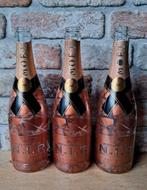 3 lege flessen van Moët en Chandon N.I.R, Frankrijk, Ophalen of Verzenden, Champagne, Zo goed als nieuw