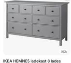 IKEA Hemnes ladekast 8 lades / grijs, Huis en Inrichting, Kasten | Dressoirs, Ophalen, 150 tot 200 cm, Zo goed als nieuw, Met lade(s)