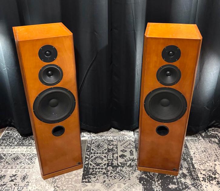 VIFA VIVACE 94 HIGH-END VINTAGE ZELFBOUW SPEAKERS, Audio, Tv en Foto, Luidsprekers, Gebruikt, Front, Rear of Stereo speakers, 120 watt of meer