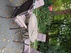 Tuinstoelen plus tafel, Ophalen, Gebruikt, Aluminium, Stapelbaar