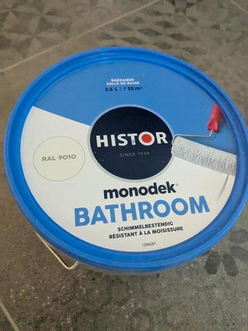 Histor monodek voor badkamer. 2,5 l ral9010 beschikbaar voor biedingen