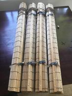 Bamboe rolgordijnen 4 stuks, Ophalen, Gebruikt, Bamboe, 50 tot 100 cm