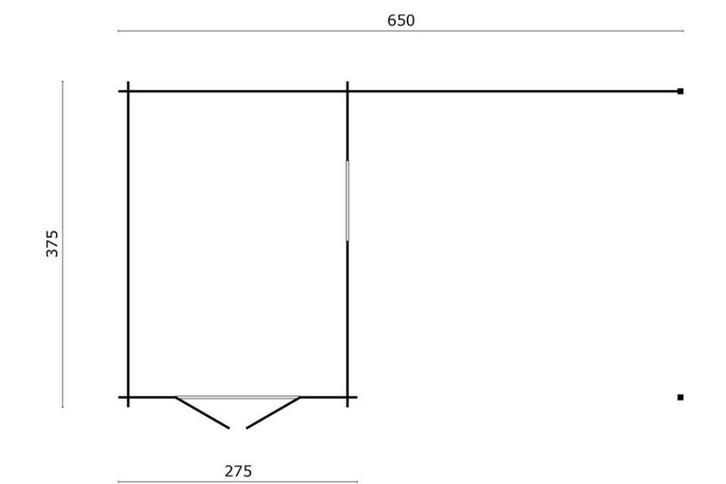 Tuinhuis Diederick 650x375 in nette staat, Tuin en Terras, Tuinhuizen, Gebruikt, Tuinhuis, Hout, 500 cm of meer, 200 tot 400 cm
