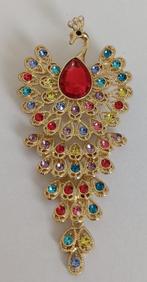 Pauw broche, Sieraden, Tassen en Uiterlijk, Broches, 10 cm of meer, Overige materialen, Overige kleuren, Nieuw