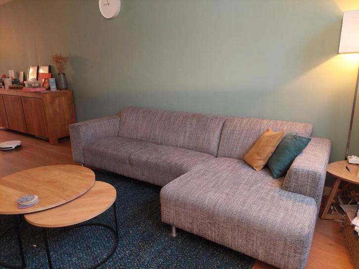 Stevige bank Eijerkamp met chaise longue, Huis en Inrichting, Banken | Complete zithoeken, Gebruikt, Ophalen