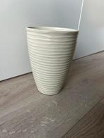 Bloempot ribbel crème, Tuin en Terras, Bloempotten, Ophalen, Rond, Zo goed als nieuw, Aardewerk