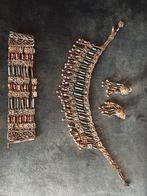 Set ketting, armband en 2 oorclips. Oud!, Sieraden, Tassen en Uiterlijk, Antieke sieraden, Ophalen of Verzenden, Overige materialen
