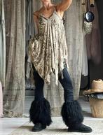 Marc le bihan prachtige zijden tunike vib greige 36, Ophalen of Verzenden, Zo goed als nieuw, Maat 36 (S), Onder de knie