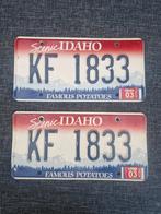 Kentekenplaat PAAR Idaho USA 2 nummerborden nummerplaten VS, Verzamelen, Ophalen of Verzenden, Gebruikt, Auto's