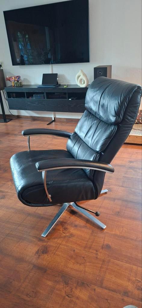 Himolla leren relaxfauteuil, Huis en Inrichting, Fauteuils, Gebruikt, Leer, Metaal, 50 tot 75 cm, Minder dan 75 cm, Ophalen of Verzenden