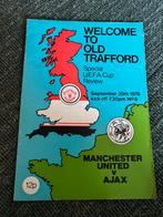 Manchester United - Ajax Programma Magazine 29-09-1976, Verzamelen, Sportartikelen en Voetbal, Ophalen of Verzenden, Ajax, Boek of Tijdschrift