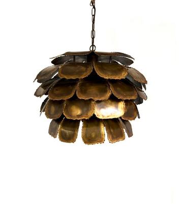 Brutalist artisjok hanglamp, Svend Aage Holm Sørensen ‘60 beschikbaar voor biedingen