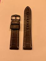 Hirsch Horlogeband ‘Knight’ - 22mm - donkerbruin - Large, Ophalen of Verzenden, Nieuw