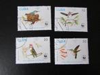 Postzegel Vogel: WWF: Serie van 4 Kolibries uit Cuba, Ophalen of Verzenden, Gestempeld, Dier of Natuur
