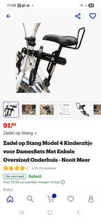 Fietsstoeltje zadel op stang  Dames model, Ophalen, Zo goed als nieuw