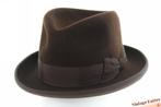 vintage gleufhoed Semi-Homburg Wilstaff Hat bruin vilt 54 XS, Kleding | Heren, Hoeden en Petten, Hoed, Ophalen of Verzenden, Wilstaff