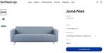 Zitbank: Nederlands merk Jame, donkerblauw met geel spikkel, Huis en Inrichting, Ophalen, Gebruikt, Overige maten, 150 tot 200 cm