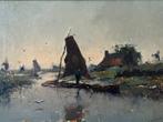 Aris Knikker, visser in een bootje, Antiek en Kunst, Kunst | Schilderijen | Klassiek, Ophalen