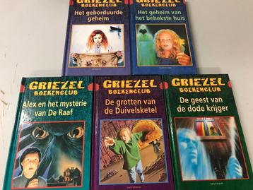 5 boeken van De Griezelboekenclub & 2 x  Griezel bibliotheek beschikbaar voor biedingen