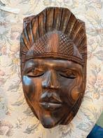 Vintage Afrikaans Houten Masker - 31cm, Ophalen of Verzenden