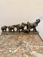 Olifanten Familie Beeld - Polystone - 41cm Breed, Antiek en Kunst, Ophalen of Verzenden