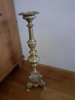 Grote messing kandelaar 61 cm Hoog, gewicht 5 kg, Antiek en Kunst, Ophalen of Verzenden, Koper of Brons