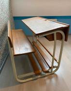 Vintage schoolbankje - ophalen!, Ophalen of Verzenden