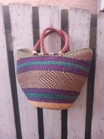 Ghana # u-shopper#Bolga#lederenhandvat#uniek#hand geweven, Ophalen of Verzenden, Nieuw, Rond, Overige materialen
