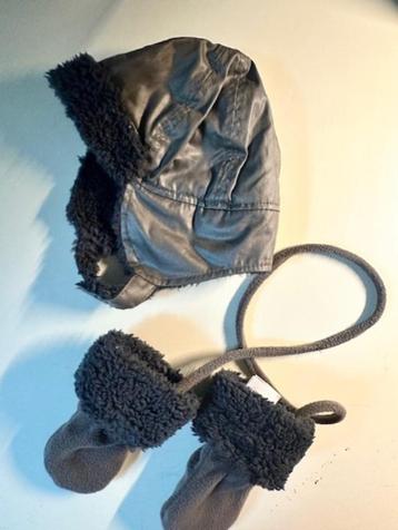 Muts maat 74 / 80 zgan + wanten NIEUW van Obaïbi (N702) beschikbaar voor biedingen