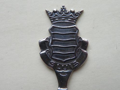 Zilveren lepeltje wapen Sluis Zeeland (zwaardje), Antiek en Kunst, Antiek | Goud en Zilver, Zilver, Verzenden