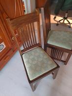 2 Teak Stoelen, Huis en Inrichting, Stoelen, Ophalen, Hout, Twee, Bruin