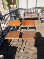 Schoolstoelen, Huis en Inrichting, Stoelen, Ophalen, Gebruikt, Bruin, Twee