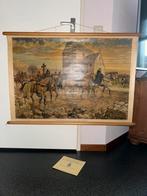 Schoolplaat voor de vaderlandse geschiedenis, Antiek en Kunst, Antiek | Schoolplaten, Ophalen, Geschiedenis